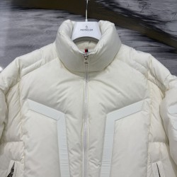 Moncler Zipper Long Sleeve Down Jacket White 