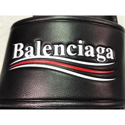 Balenciaga Piscine Flat Sandals Black