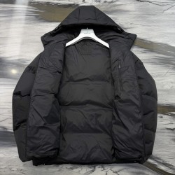 Moncler Fusain Series Hooded Long-Sleeve Down Jacket Unisex