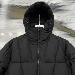 Moncler Fusain Series Hooded Long-Sleeve Down Jacket Unisex