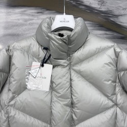 MoNCLER Triangle Quilted Nylon Stand Collar Down Jacket