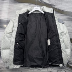 MoNCLER Triangle Quilted Nylon Stand Collar Down Jacket