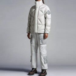 MoNCLER Triangle Quilted Nylon Stand Collar Down Jacket