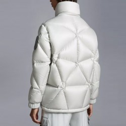 MoNCLER Triangle Quilted Nylon Stand Collar Down Jacket