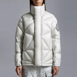 MoNCLER Triangle Quilted Nylon Stand Collar Down Jacket