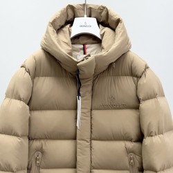 Moncler Solid Color Hooded Down Jacket for Men