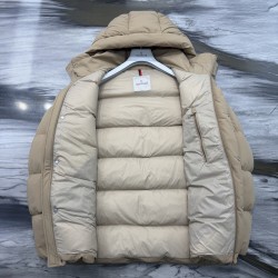 Moncler Solid Color Hooded Down Jacket for Men
