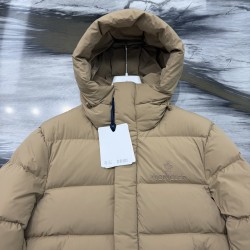 Moncler Solid Color Hooded Down Jacket for Men