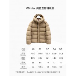 Moncler Solid Color Hooded Down Jacket for Men