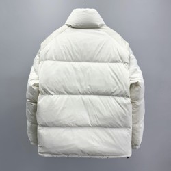 Moncler Men's Reversible Stand Collar Down Jacket with Detachable Sleeves