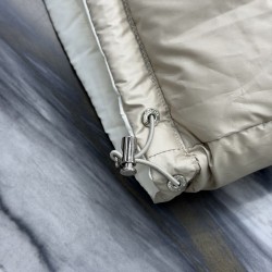 Moncler Men's Reversible Stand Collar Down Jacket with Detachable Sleeves