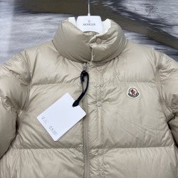 Moncler Men's Reversible Stand Collar Down Jacket with Detachable Sleeves