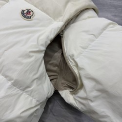 Moncler Men's Reversible Stand Collar Down Jacket with Detachable Sleeves