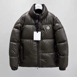 Moncler Men's Reversible Stand Collar Down Jacket with Detachable Sleeves Black
