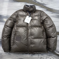 Moncler Men's Reversible Stand Collar Down Jacket with Detachable Sleeves Black