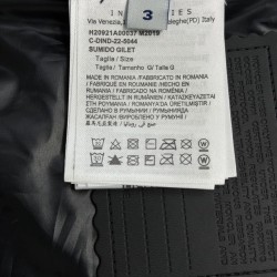 Moncler Men's Reversible Stand Collar Down Jacket with Detachable Sleeves Beige Black