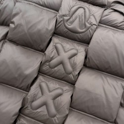 Moncler x Christopher Raxxy Collaboration Stand Collar Zip-Up Logo Down Jacket Unisex 