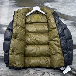 Moncler Tripiti Logo Matte Long-Sleeve Down Jacket  Grey