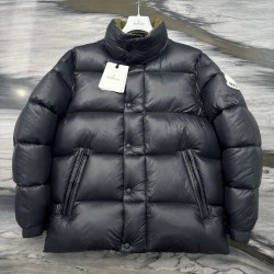 Moncler Tripiti Logo Matte Long-Sleeve Down Jacket  Grey