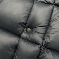 Moncler Tripiti Logo Matte Long-Sleeve Down Jacket  Grey