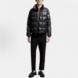 Moncler Tripiti Logo Matte Long-Sleeve Down Jacket  Grey