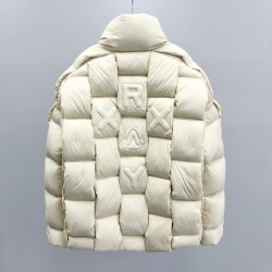Moncler Stand Collar Zipper Logo Down Jacket Unisex