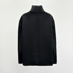 Moncler Padded Corduroy Series Solid Color Long-Sleeved Hoodless Down Jacket Men's Black