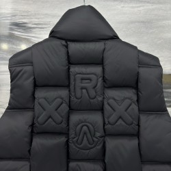 Moncler Stand Collar Zipper Logo Vest Down Jacket Black