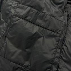 Moncler Stand Collar Zipper Logo Down Jacket Black