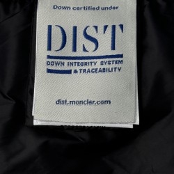 Moncler Stand Collar Zipper Logo Down Jacket Black