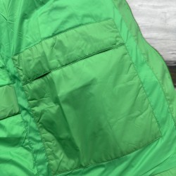 Moncler Stand Collar Zipper Logo Down Jacket Green