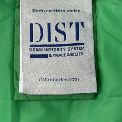 Moncler Stand Collar Zipper Logo Down Jacket Green