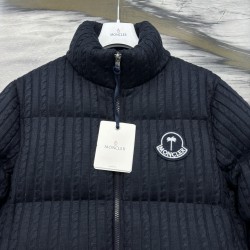 MoNCLER GENIUS × PALM ANGELS Soft Wool Stand Collar Down Jacket