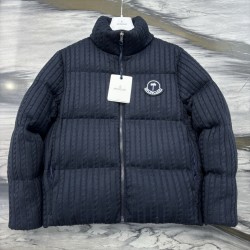 MoNCLER GENIUS × PALM ANGELS Soft Wool Stand Collar Down Jacket