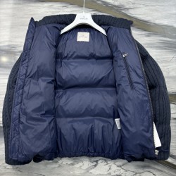 MoNCLER GENIUS × PALM ANGELS Soft Wool Stand Collar Down Jacket