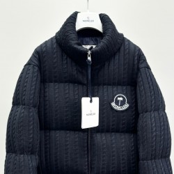 MoNCLER GENIUS × PALM ANGELS Soft Wool Stand Collar Down Jacket