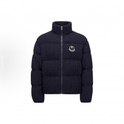 MoNCLER GENIUS × PALM ANGELS Soft Wool Stand Collar Down Jacket