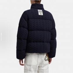 MoNCLER GENIUS × PALM ANGELS Soft Wool Stand Collar Down Jacket