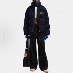 MoNCLER GENIUS × PALM ANGELS Soft Wool Stand Collar Down Jacket