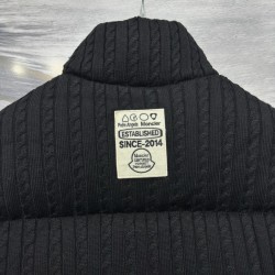 MoNCLER GENIUS × PALM ANGELS Soft Wool Stand Collar Down Jacket Black