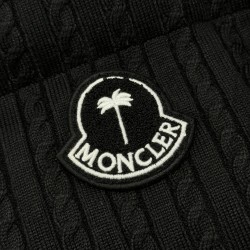 MoNCLER GENIUS × PALM ANGELS Soft Wool Stand Collar Down Jacket Black