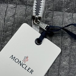 MoNCLER GENIUS × PALM ANGELS Soft Wool Stand Collar Down Jacket Grey