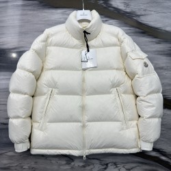 Moncler Levitha Series Slim Fit Comfortable Goose Down Jacket Cream