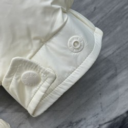 Moncler Levitha Series Slim Fit Comfortable Goose Down Jacket Cream
