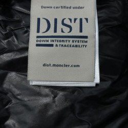 M0ncler Tib Solid Color Logo Patent Leather Stand Collar Short Vest with Down Filling  Black