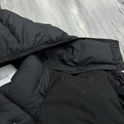 Moncler Men's Hooded Long Down Jacket Black
