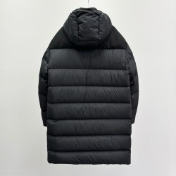 Moncler Men's Hooded Long Down Jacket Black