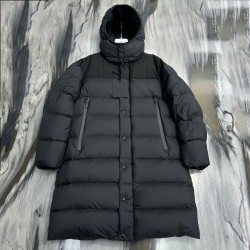 Moncler Men's Hooded Long Down Jacket Black
