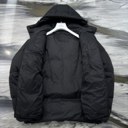 Moncler Fusain Men's Hooded Short Down Jacket