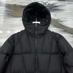 Moncler Fusain Men's Hooded Short Down Jacket